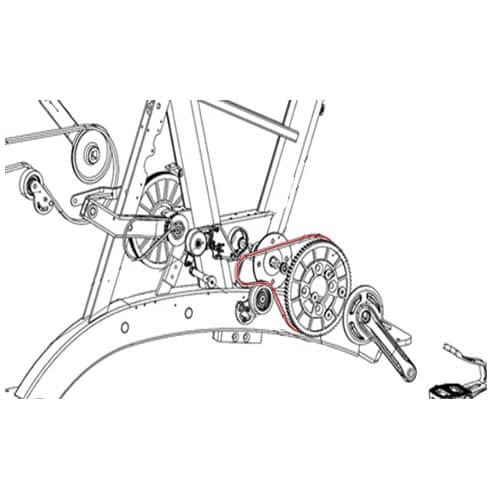 CORREA TRANSMISION BICICLETA LIFE FITNESS IC7 - Imagen 2